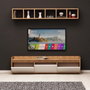 Hanah Home Liçi Mueble de TV y Estantería de Pared Roble y Blanco
